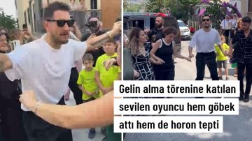Uraz Kaygılaroğlu, yakın arkadaşının gelin alma törenine katıldı.