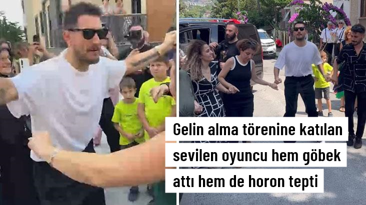 Uraz Kaygılaroğlu, yakın arkadaşının gelin alma törenine katıldı.