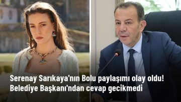 TanjuBolu’da bulunan Serenay Sarıkaya’nın “Bolu’yu seviyorum”notunu düştü.