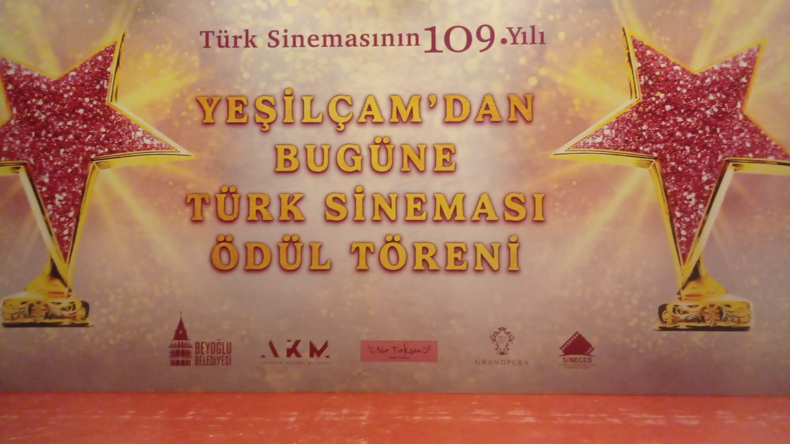 Yeşilçam’dan Bugüne Türk Sineması Ödül Töreni” olarak, Atatürk Kültür Merkezi’nde gerçekleşti.